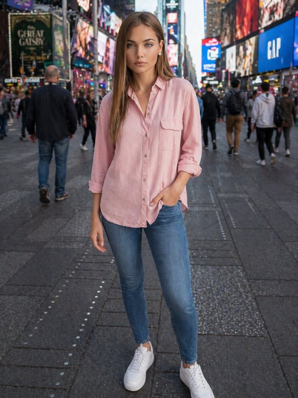 Old Navy Pink Tencel Utility Button Down Shirt Women’s size XXL New With Tags